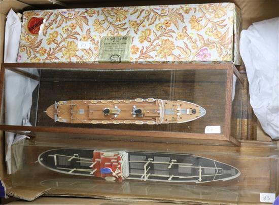 Ocean Liner Memorabilia; three models;